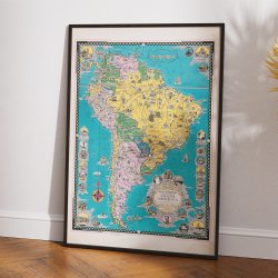 South America - Pictorial Map - Illustreret kort over Sydamerika
