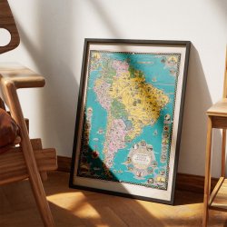 South America - Pictorial Map - Illustreret kort over Sydamerika