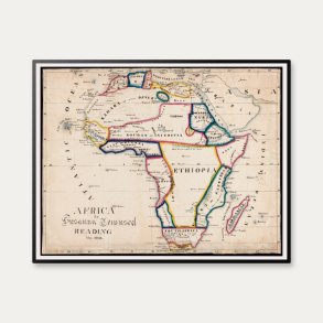 Afrika - Historisk kort over det afrikanske kontinent