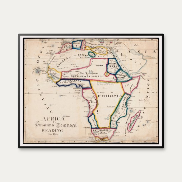 Afrika - Historisk kort over det afrikanske kontinent