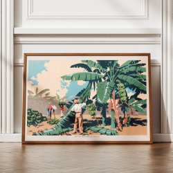 Bananh�st p� Jamaica - Reklameplakat af Frank Newbould