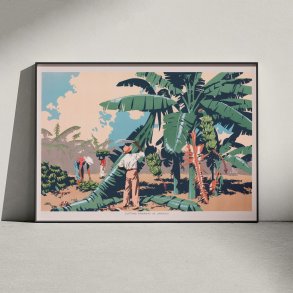 Bananh�st p� Jamaica - Reklameplakat af Frank Newbould