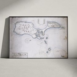 Sams Land 1691 - Hndtegnet skort