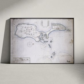 Sams Land 1691 - Hndtegnet skort