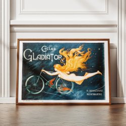 Cycles Gladiator - Fransk cykelplakat fra 1895