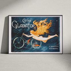 Cycles Gladiator - Fransk cykelplakat fra 1895