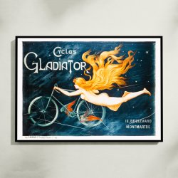Cycles Gladiator - Fransk cykelplakat fra 1895