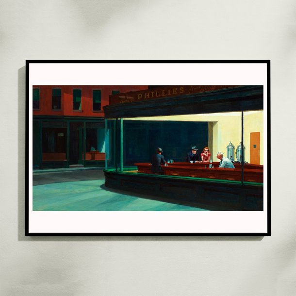 Nighthawks - Maleri af Edward Hopper fra 1942