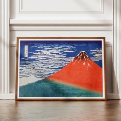 Klart vejr ved Fuji - Tr�snit af Hokusai