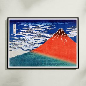 Klart vejr ved Fuji - Tr�snit af Hokusai