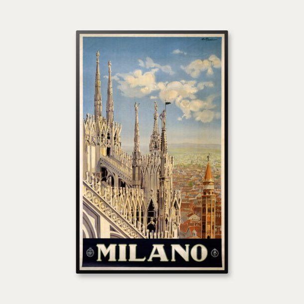 Milano - Italiensk rejseplakat