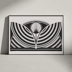 Stiliseret blomsterm�nster - Grafik af Samuel Jessurun de Mesquita fra 1905