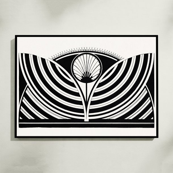 Stiliseret blomsterm�nster - Grafik af Samuel Jessurun de Mesquita fra 1905