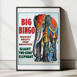 Circus Big Bingo - Ringling Bros. cirkusplakat fra 1916