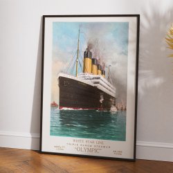RMS Olympic - S�fartsplakat med White Star Line fra 1920