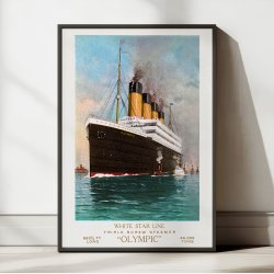 RMS Olympic - S�fartsplakat med White Star Line fra 1920