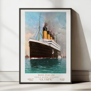 RMS Olympic - S�fartsplakat med White Star Line fra 1920