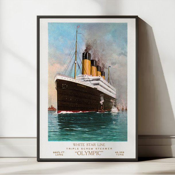 RMS Olympic - S�fartsplakat med White Star Line fra 1920