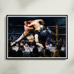 Stag at Sharkey's - Boksekamp af George Bellows fra 1909