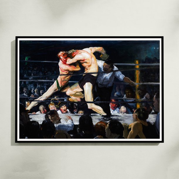 Stag at Sharkey's - Boksekamp af George Bellows fra 1909