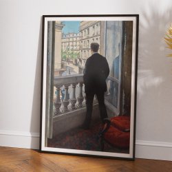 Ung mand ved vinduet - Maleri af Gustave Caillebotte fra 1876