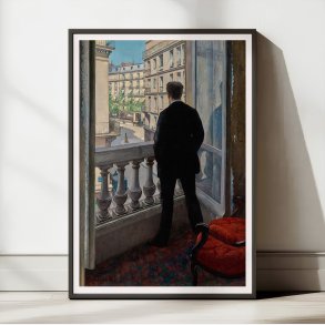 Ung mand ved vinduet - Maleri af Gustave Caillebotte fra 1876