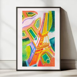 Eiffelt�rnet - Maleri af Robert Delaunay fra 1924