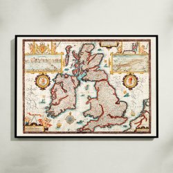 Kort over De Britiske �er fra 1770