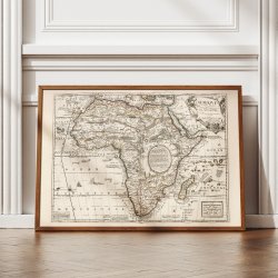 Afrika - Historisk kort af Jean Baptiste Nolin fra 1689