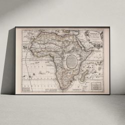 Afrika - Historisk kort af Jean Baptiste Nolin fra 1689