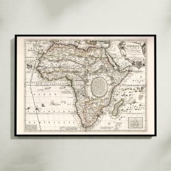 Afrika - Historisk kort af Jean Baptiste Nolin fra 1689