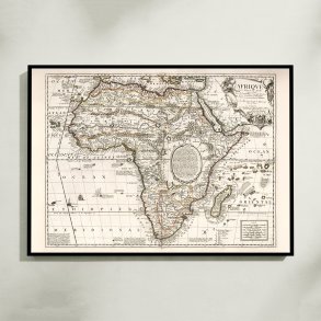 Afrika - Historisk kort af Jean Baptiste Nolin fra 1689