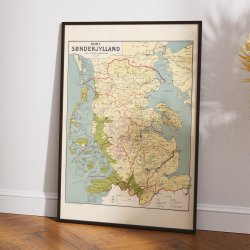 Kort over S�nderjylland 1913 - Historisk og nationalt kort