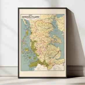 Kort over S�nderjylland 1913 - Historisk og nationalt kort