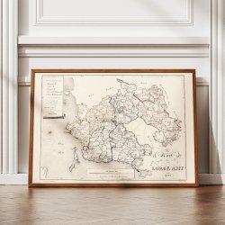 Kort over Sor Amt 1823 - Plakat