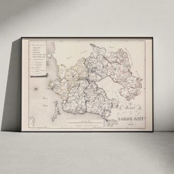 Kort over Sor Amt 1823 - Plakat