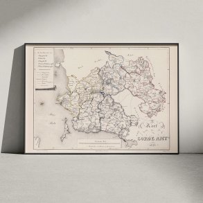 Kort over Sor Amt 1823 - Plakat