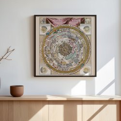 Universets fire elementer 1700 - Kosmologisk planche