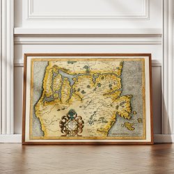 Nordjylland 1595 - Historisk kort af Gerard Mercator