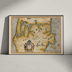 Nordjylland 1595 - Historisk kort af Gerard Mercator