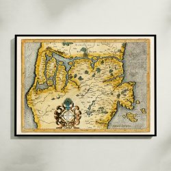 Nordjylland 1595 - Historisk kort af Gerard Mercator