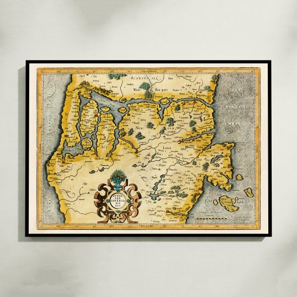 Nordjylland 1595 - Historisk kort af Gerard Mercator