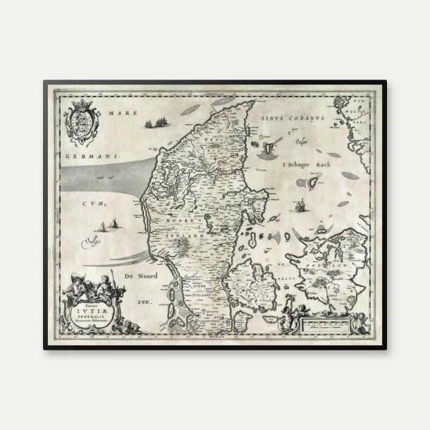 Jylland 1647 - Historisk kort af Joannes Janssonius