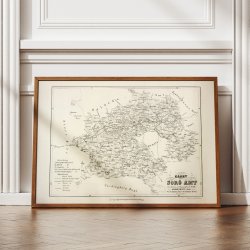 Kort over Sor Amt 1858 - Plakat