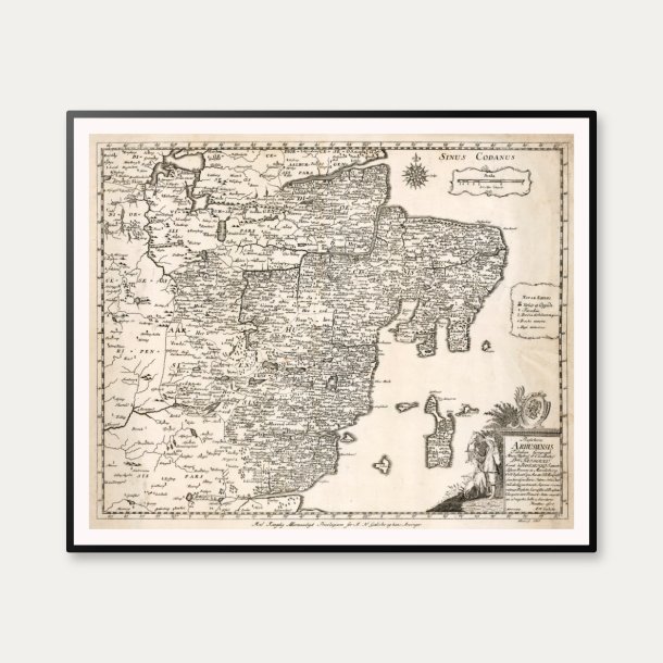 Aarhus Stift 1767 - Historisk kort fra Den Danske Atlas