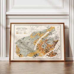 K�benhavn og Frederiksberg jordbund 1878 - Geologisk kort