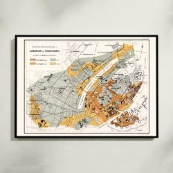 K�benhavn og Frederiksberg jordbund 1878 - Geologisk kort