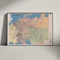 Mellemeuropa 1914 - Historisk krigskort