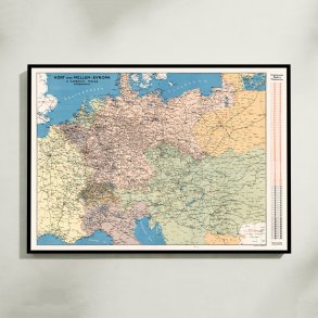 Mellemeuropa 1914 - Historisk krigskort