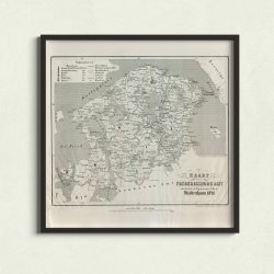 Kort over Frederiksborg Amt 1870 - Plakat